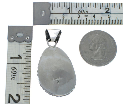 Navajo Native American Turquoise Sterling Silver Pendant SN20072